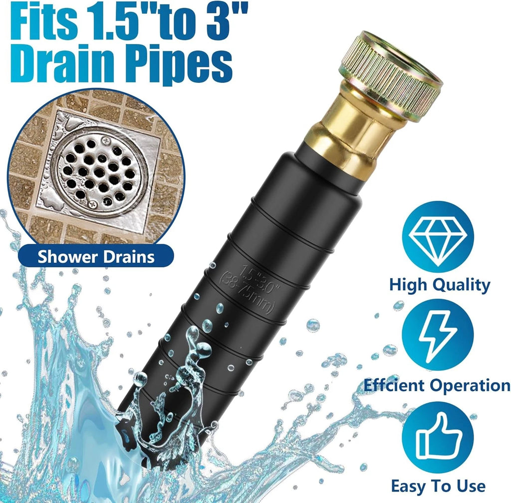 Drain Cleaning Tool for Garden Hose - Clogged Sewer Pipe Snake