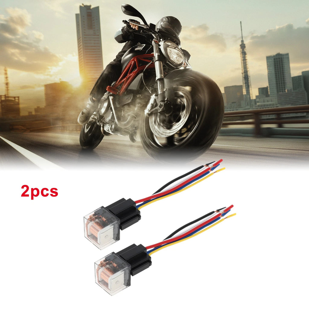 2X 5-Pin 36V 80A Waterproof Auto Relay with Harness for