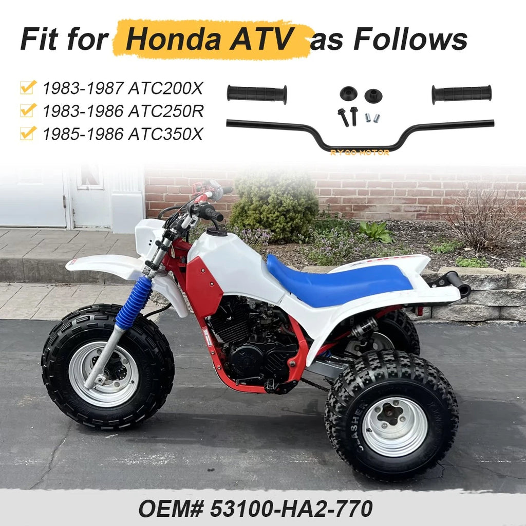 Heavy Duty Handlebar & Grips for Honda ATC200X (1983–1987) 53100-HA2-770