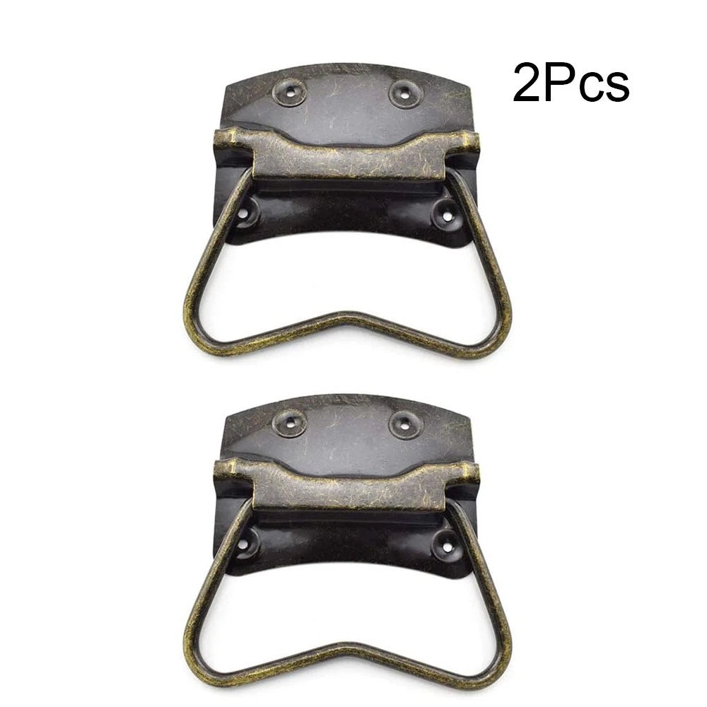 2Pcs Vintage Rectangle Handle Knob for Jewelry Box/Toolbox
