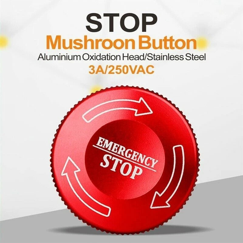 22mm Metal Mushroom Stop Switch for Equipment (IP65)