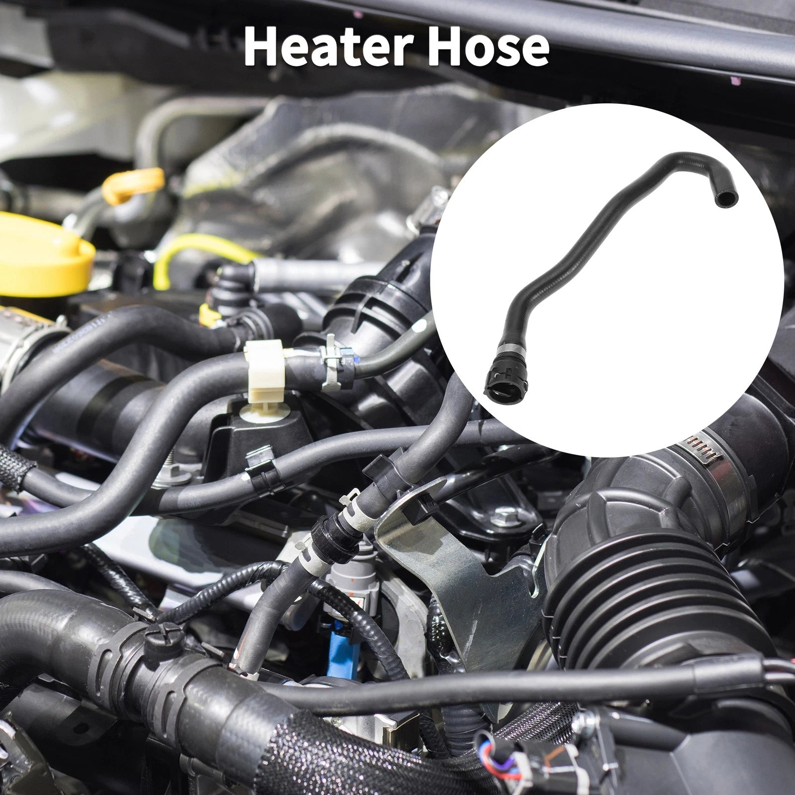 Heater Hose Replacement Rubber Black for Audi A4 S4 Avant quattro (2013–2015)