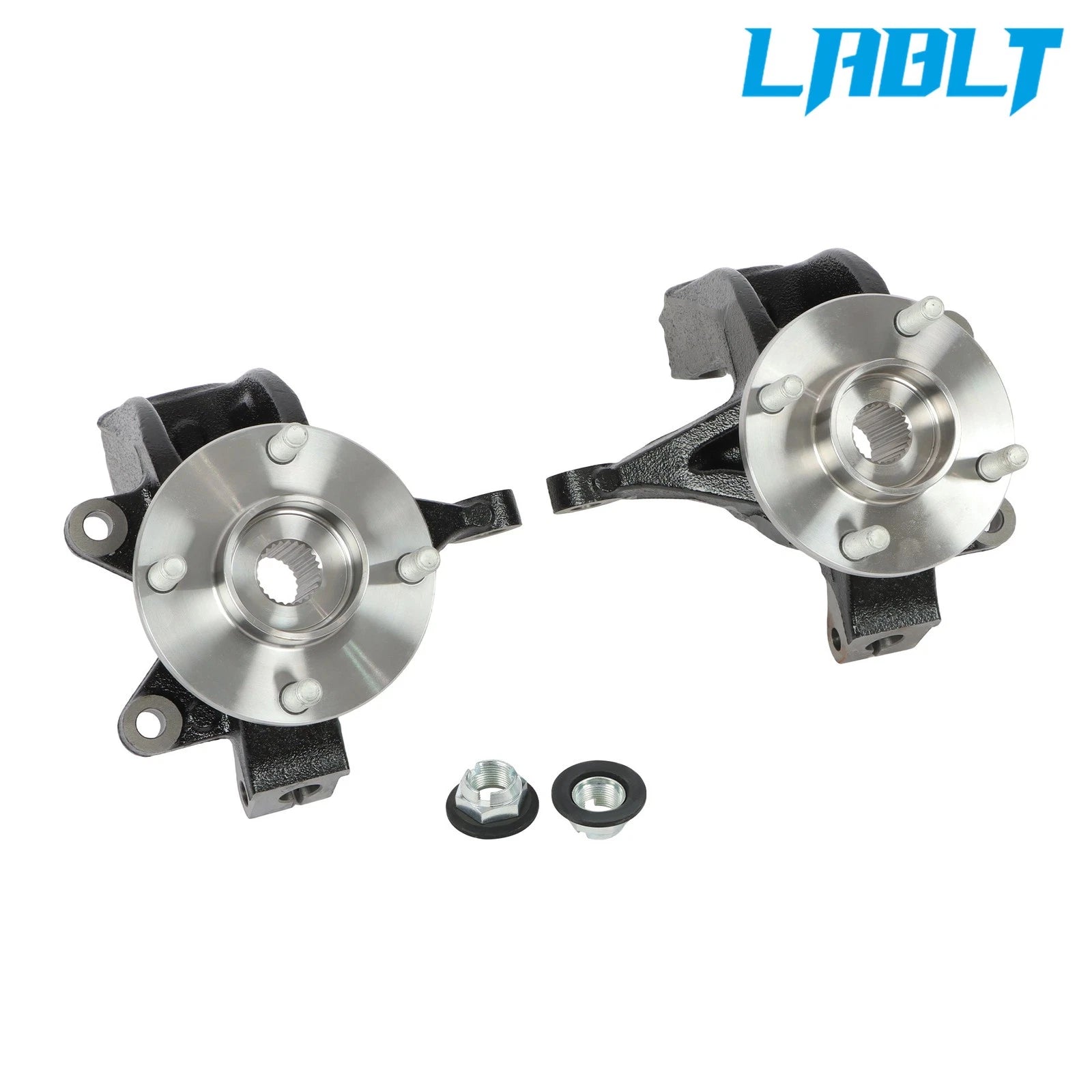 2X Front LH & RH Wheel Bearing Hub Knuckle Assembly for Ford Focus (2006–2011)