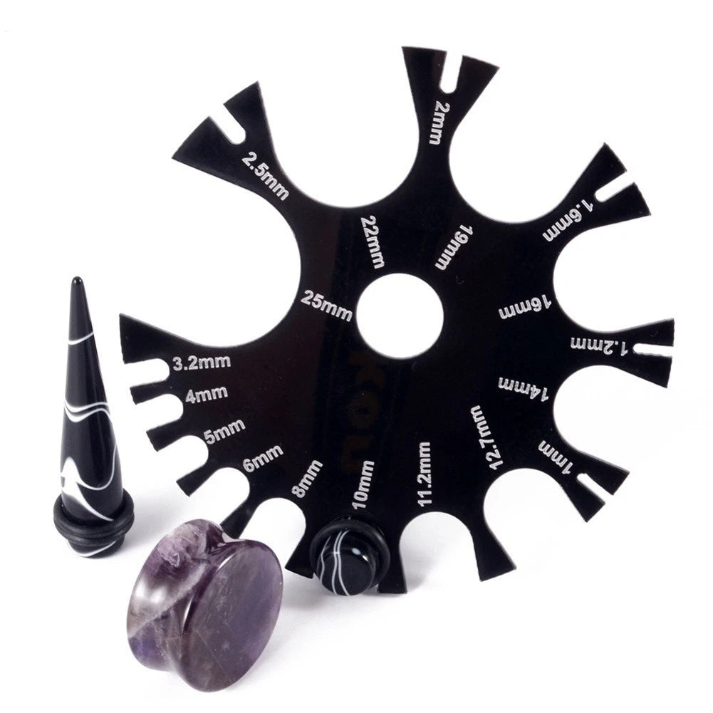 Black Acrylic Thickness Gauge Measuring Wheel for Wire 1mm to 25mm