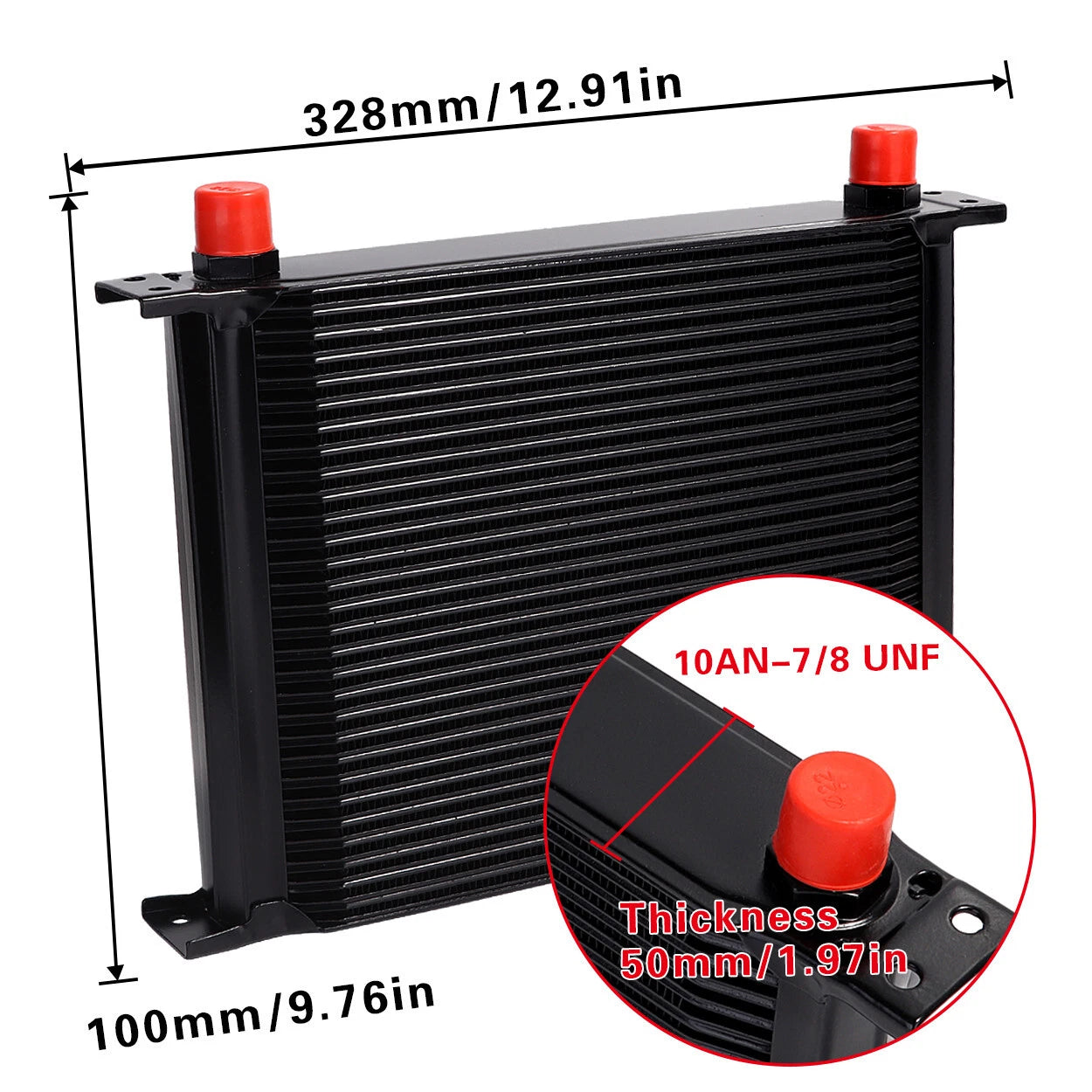 30 Rows 10AN Stacked Plate Oil Cooler for Universal Engine Transmission