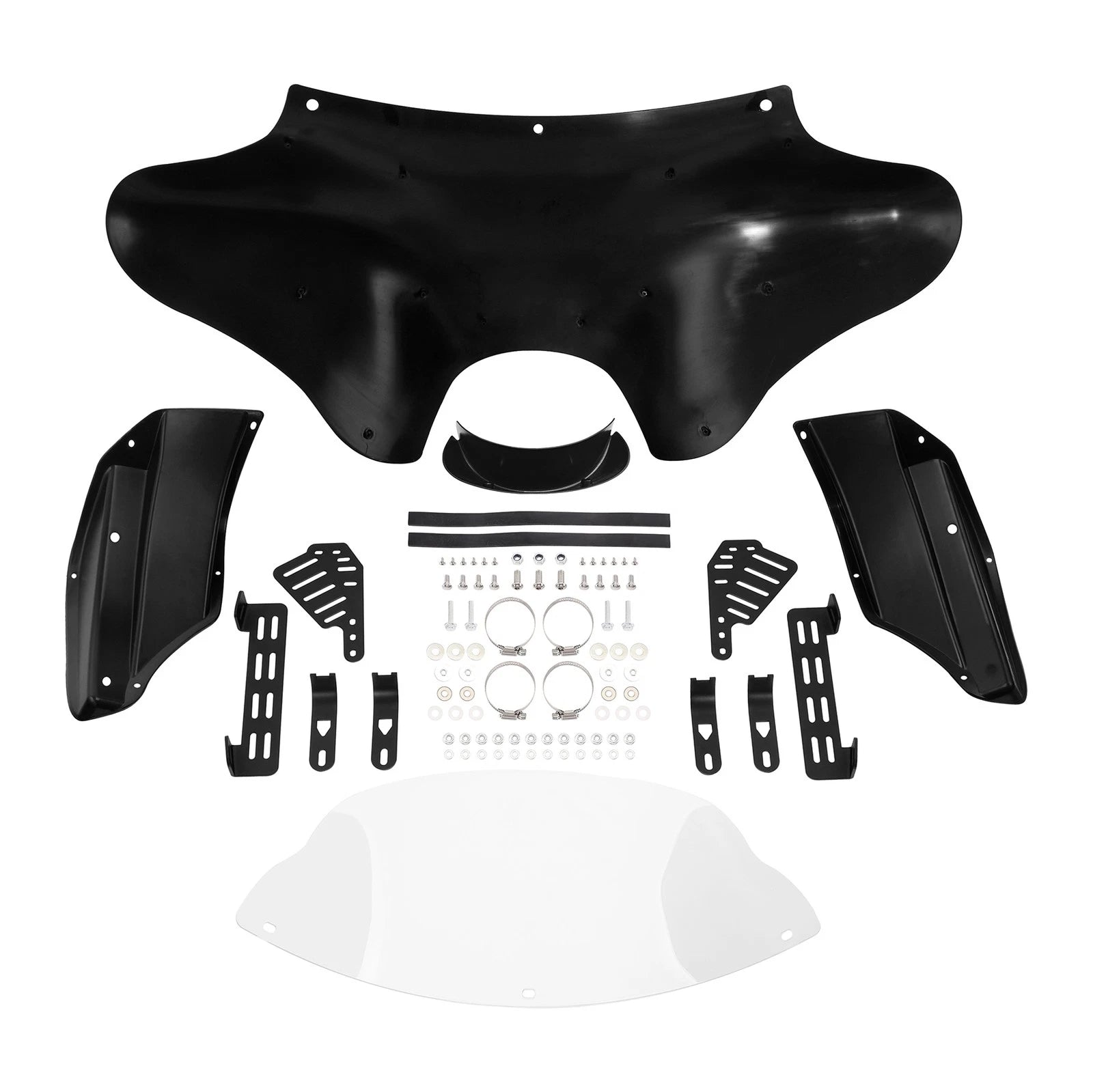 Matte Black Batwing Fairing w/ Windshield for Harley Softail (2005–2023)