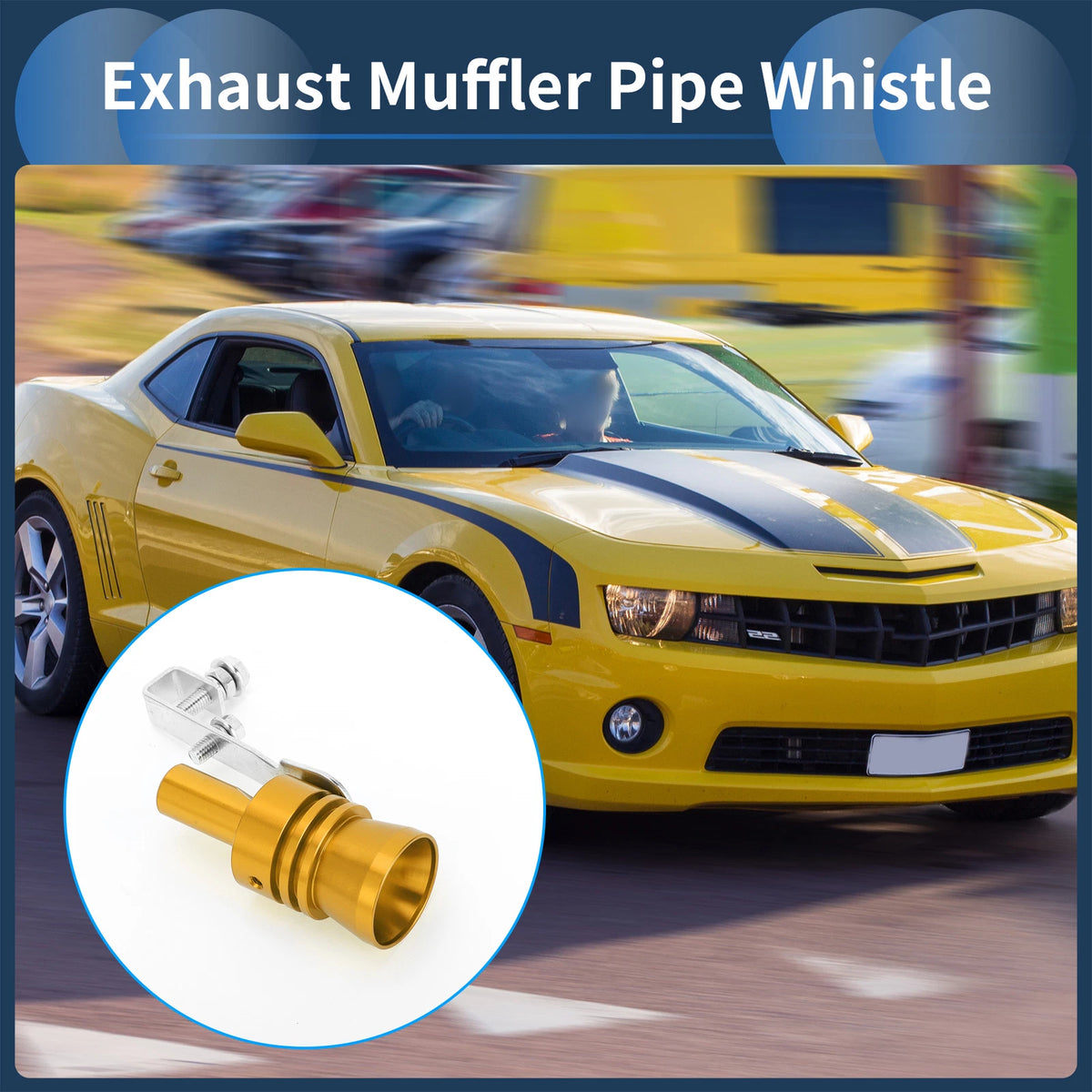 Turbo Sound Exhaust Muffler Pipe Whistle for Universal Fit (1 Set)