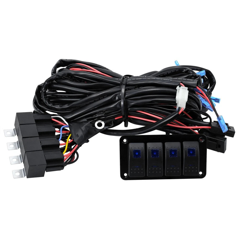LED Light Bar Wiring Harness Kit for Universal Vehicles (12V)