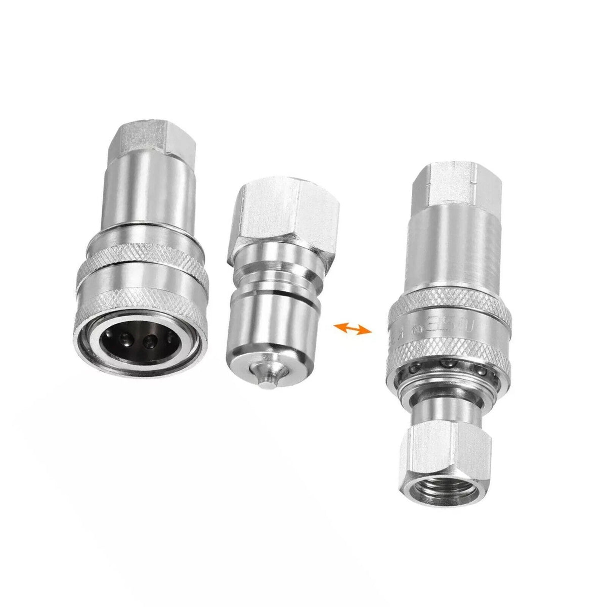 Set of 4 Hydraulic Quick Connectors M14x1.5mm Female Thread Fittings