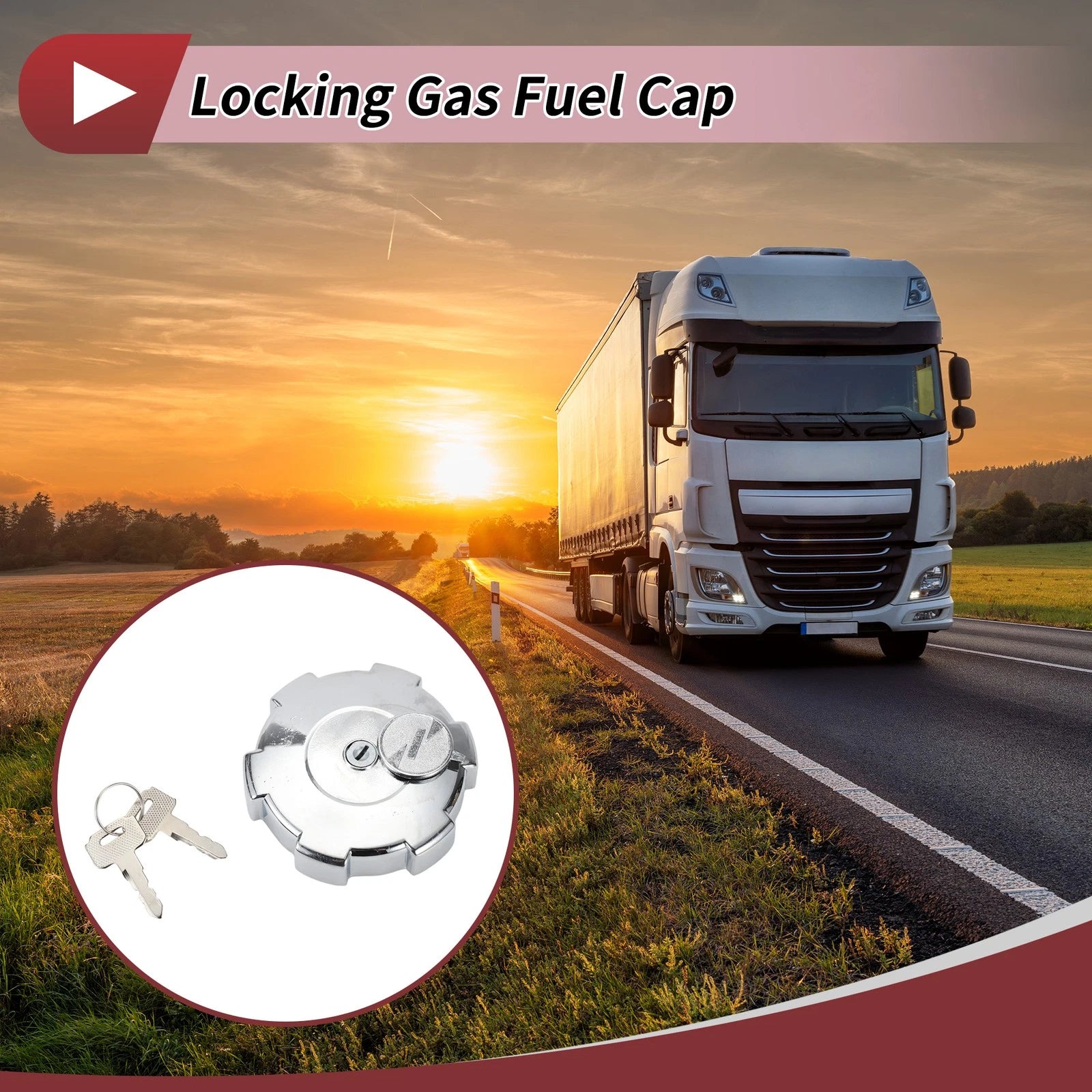 Locking Fuel Cap with 2 Keys for Volvo Scania Iveco and MAN (All Years)