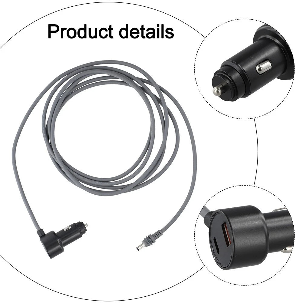 12V-24V Adapter for Car Charging (9.84ft DC Output Cable)
