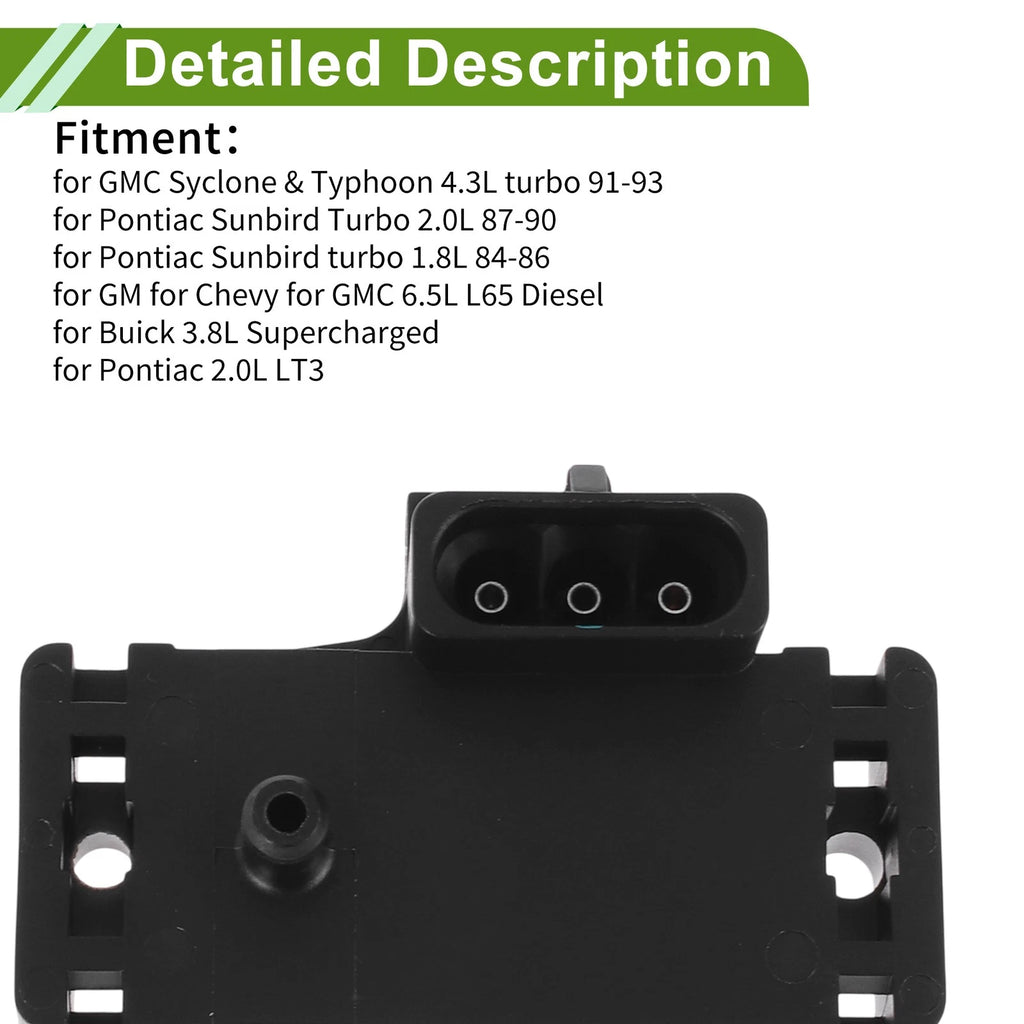 MAP Sensor for GMC Syclone & Typhoon (1991–1993) No.16254539