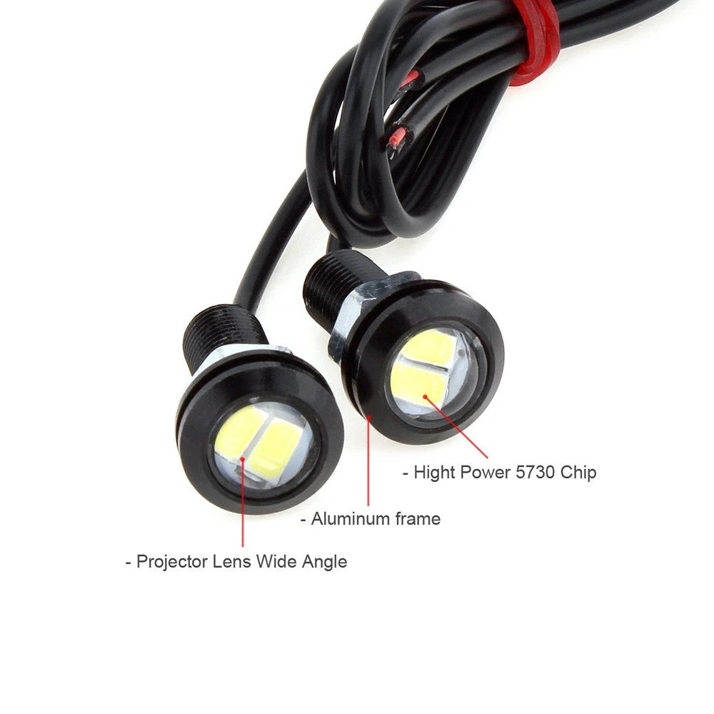 2X 5730 9W 18mm LED Car Motor Backup Light Bulb 12V for DRL