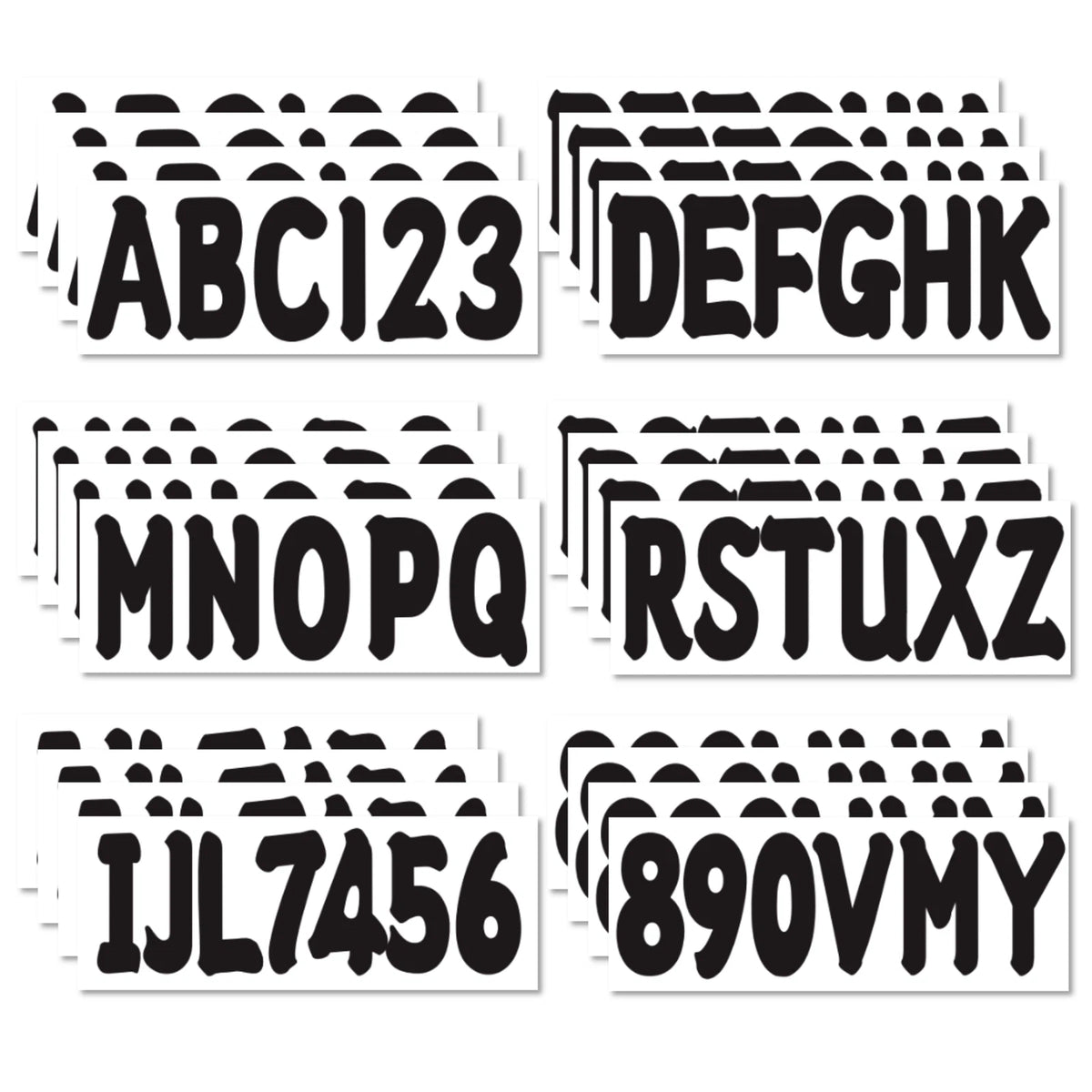 PWC WATER CRAFT BOAT HULL ID JET SKI CUSTOM REGISTRATION DECAL STICKER BLACK