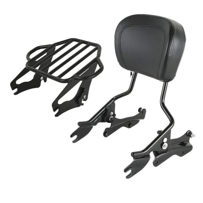 Detachable Sissy Bar Backrest Rack Docking Kit for Harley Touring (2014–2025)