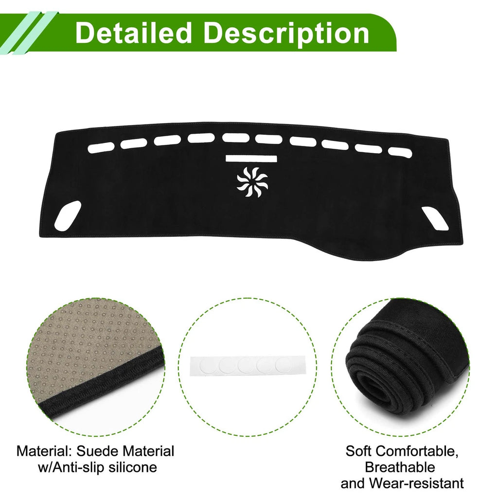 Dashboard Dash Cover Mat Replacement for Mercedes Benz GLA Class X156 (2014–2020) Black