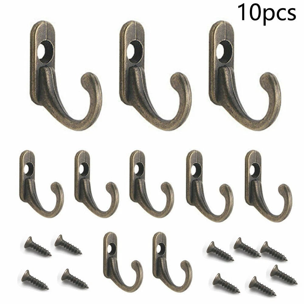 10X Key Holder Hook Coat Rack Hanger Antique-style Wall Mount