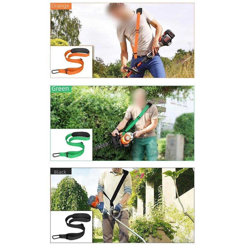 Heavy Duty Adjustable Lawn Mower Strap with Metal Hook for Yard Maintenance