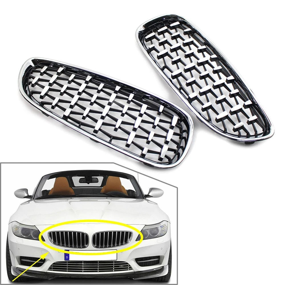 Pair of Chrome Front Grille Diamond Meteor for BMW Z4 E89 (2009–2016)