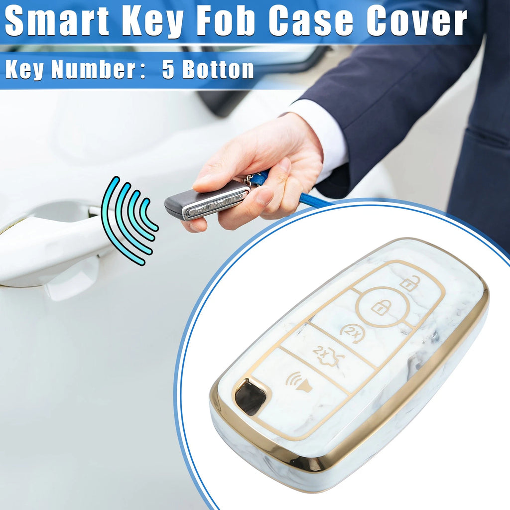Key Fob Cover for Ford Smart Key 5 Button (Compatible)