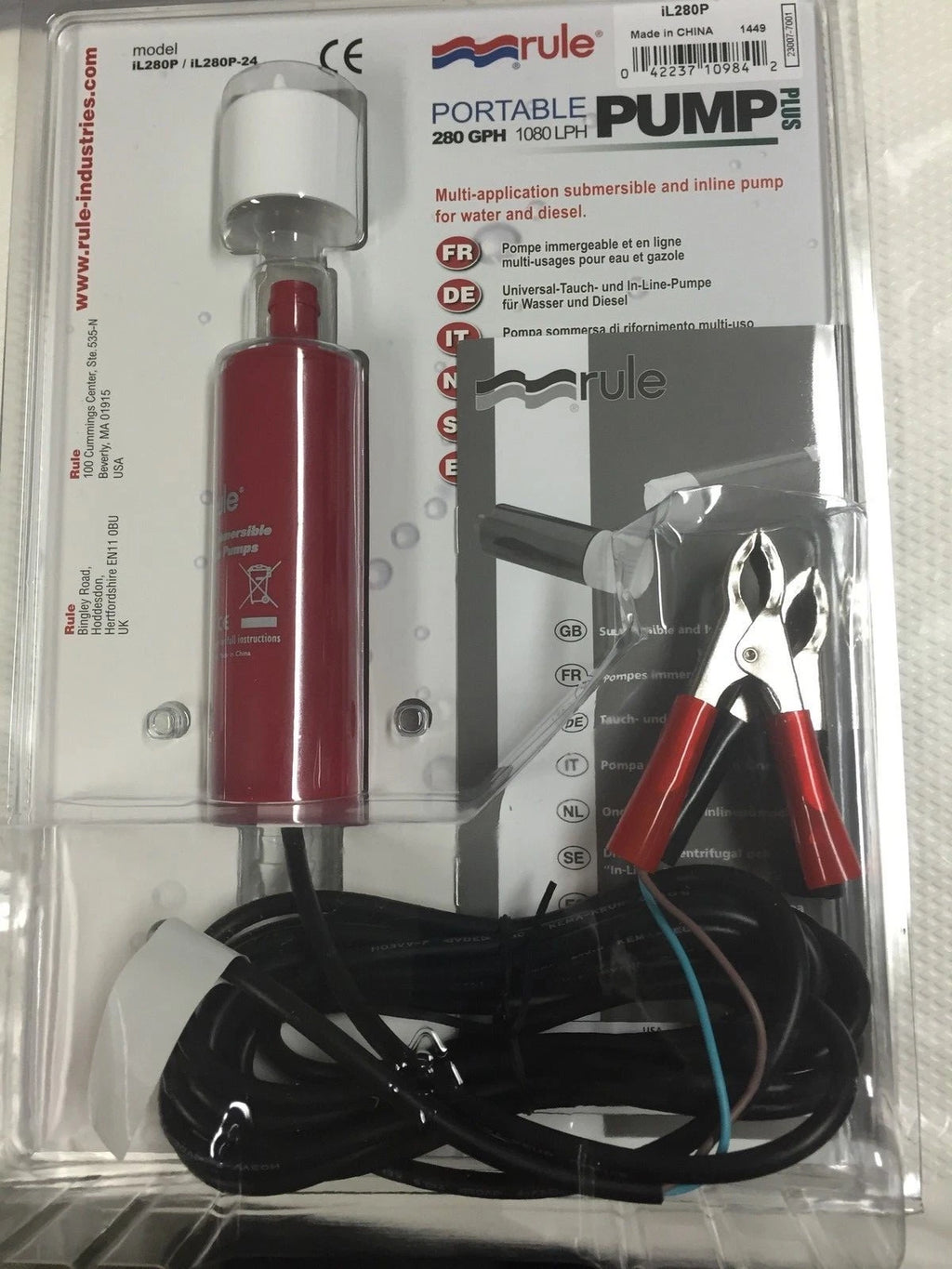 Submersible Inline Pump IL280P for Diesel Water (24V)