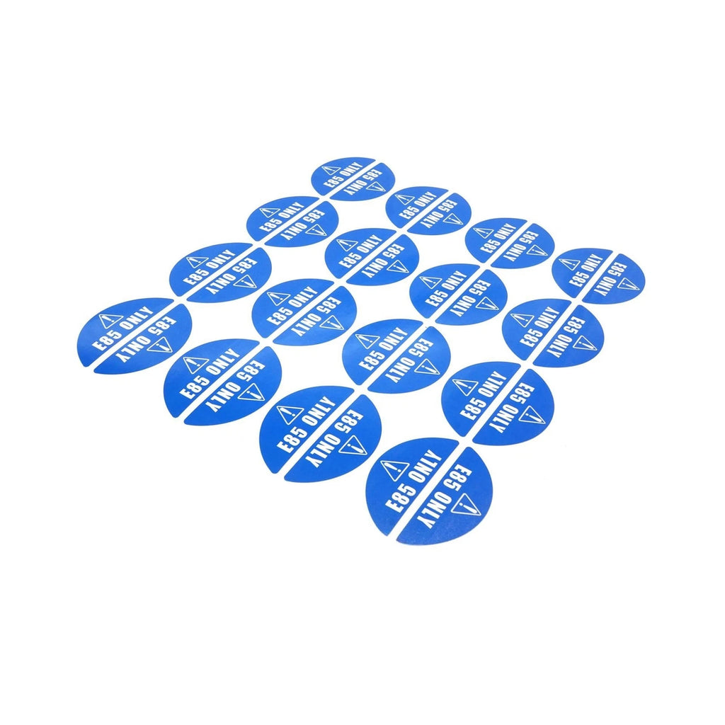 E85 Fuel Cap Stickers Set of 16 for Ford Chevy Trucks