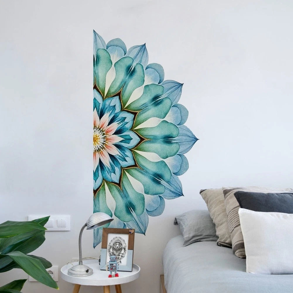 Light Color Mandala Wall Sticker for Living Room