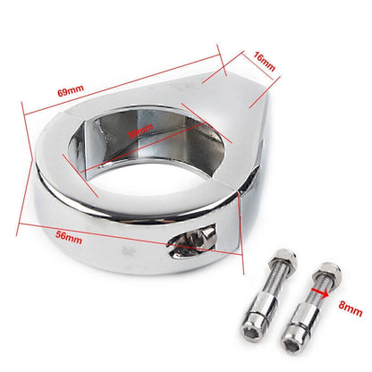 39mm Moto Mount Headlight Bracket Fork Clamp Turn Signal Clamp Chrome Universal
