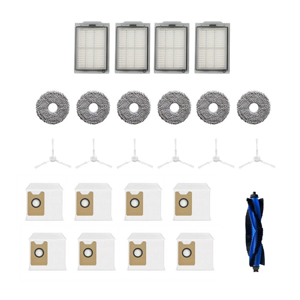 Roller Brush Side Brush Filter Dust Bag Mop Cloth Pack for Conga 20090