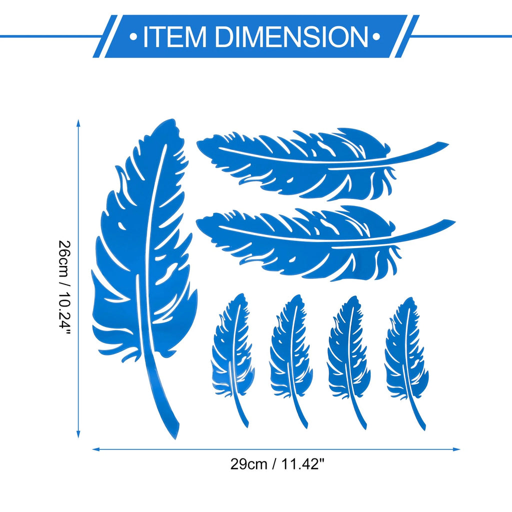 Reflective Bumper Decal for - Blue Square Feather