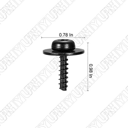 10 Pcs Under Tray Splash Guard Torx Screw with Washer for Ford