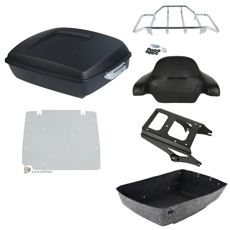 Matte Chopped Trunk Pad Mount Plate for Harley Touring Road Glide (2009–2013)