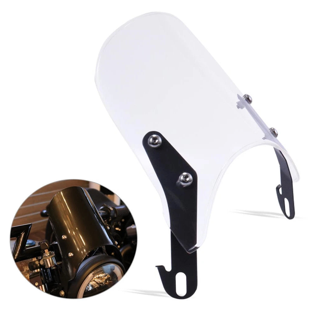 5-7'' Headlight Windshield Fairing w/Bracket for Suzuki (Clear)