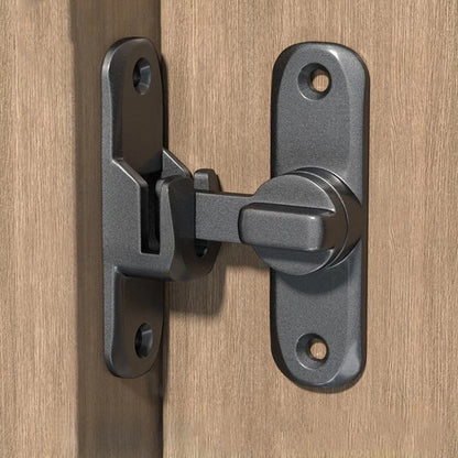 2X Black Aluminum Sliding Door Lock Latch Set for Home and Office