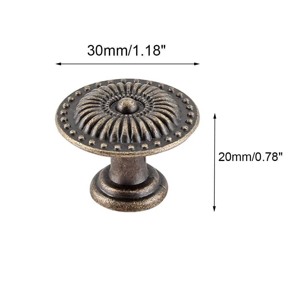 6X Vintage Door Pull Handle Knob for Cupboard Cabinet Drawer (30mm)