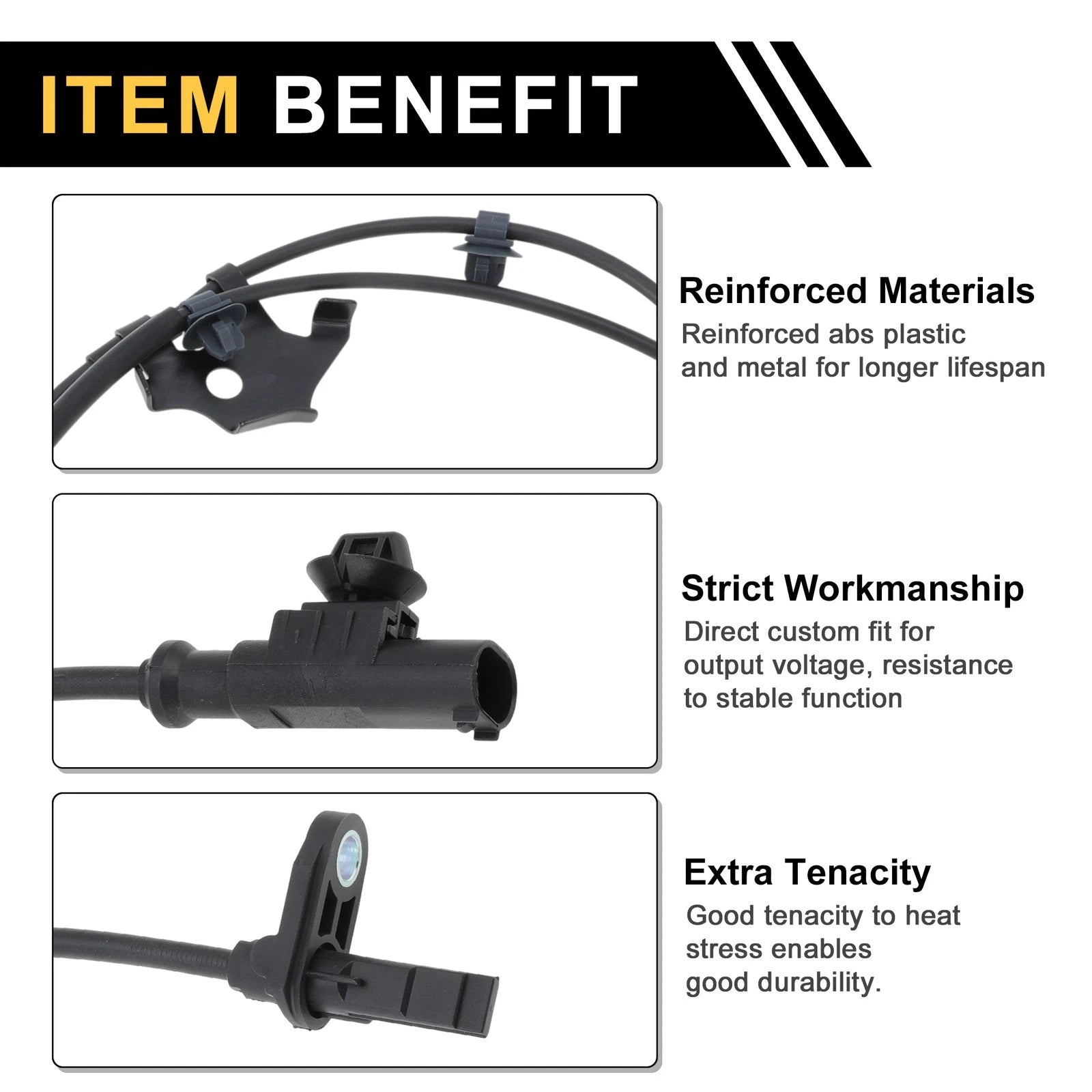 ABS Wheel Speed Sensor Front Left Replacement for Toyota Corolla (2011–2018)