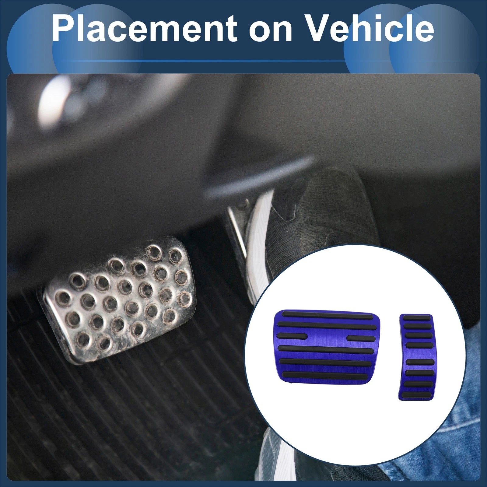 Foot Accelerator Pedal Covers for Audi A4 A5 A6 Q5 2014–2020 Blue