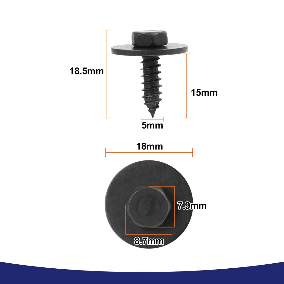 Under Cover Screw Retainer Clip for BMW 3 Series (2012–2019)