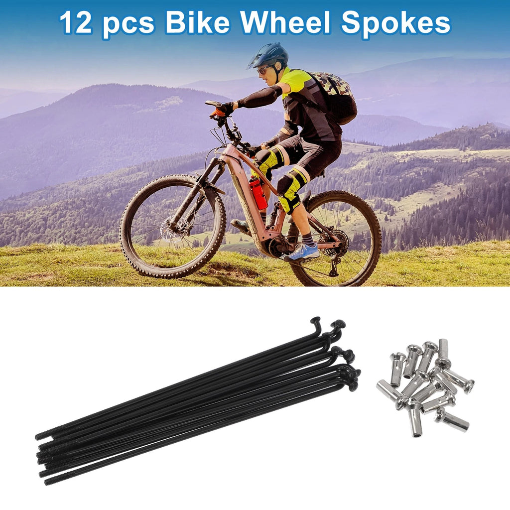 Bicycle Spokes Nipple Set 304 Stainless Steel Black for Universal (Universal)