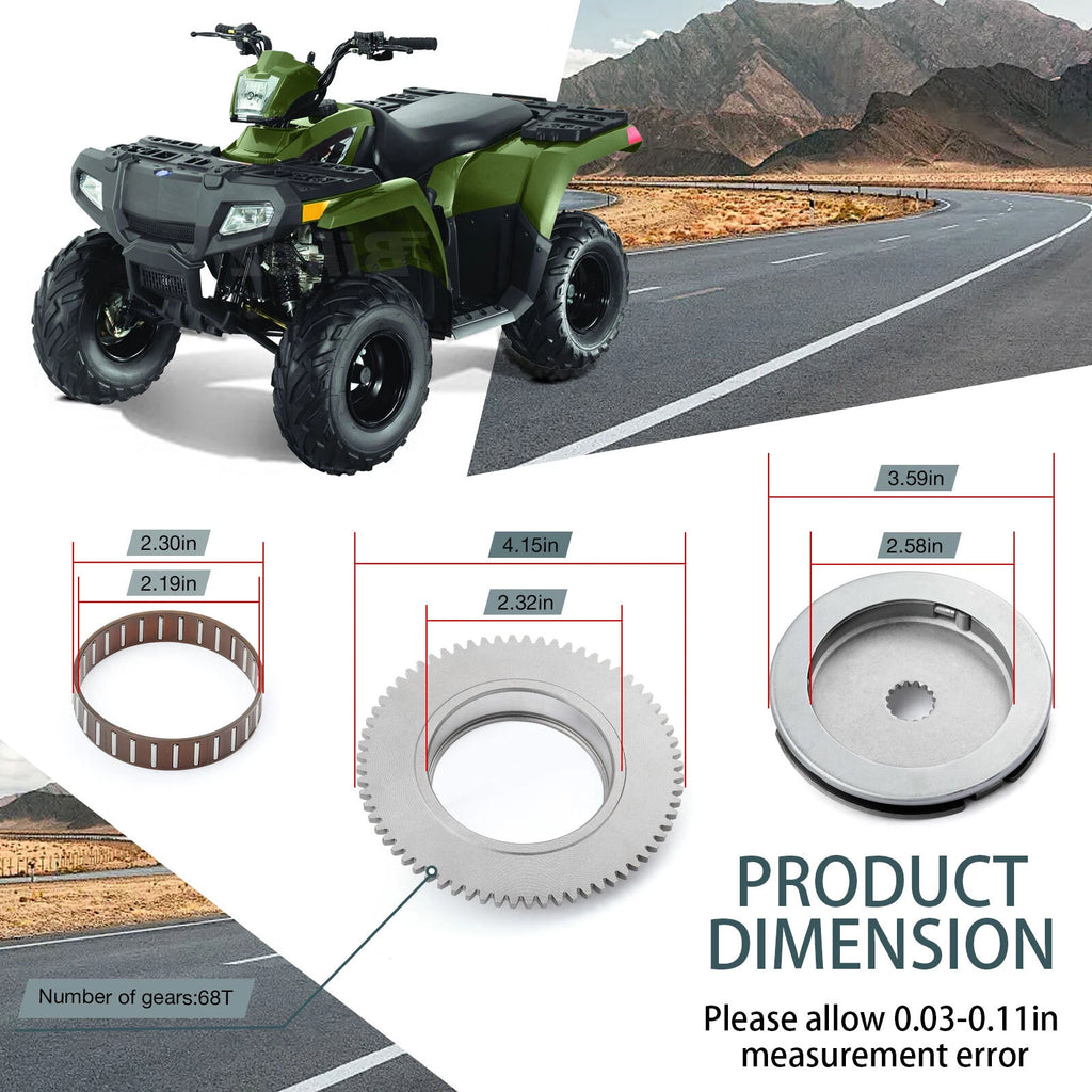 Starter Clutch Assembly & Wheel Gear for Polaris Scrambler 90, Predator 90 (2001–2006)