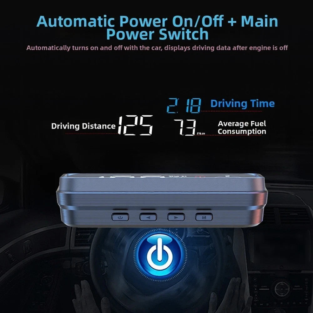 OBD2 Head Up Display Projector for Vehicles with OBD2 Port (12V)