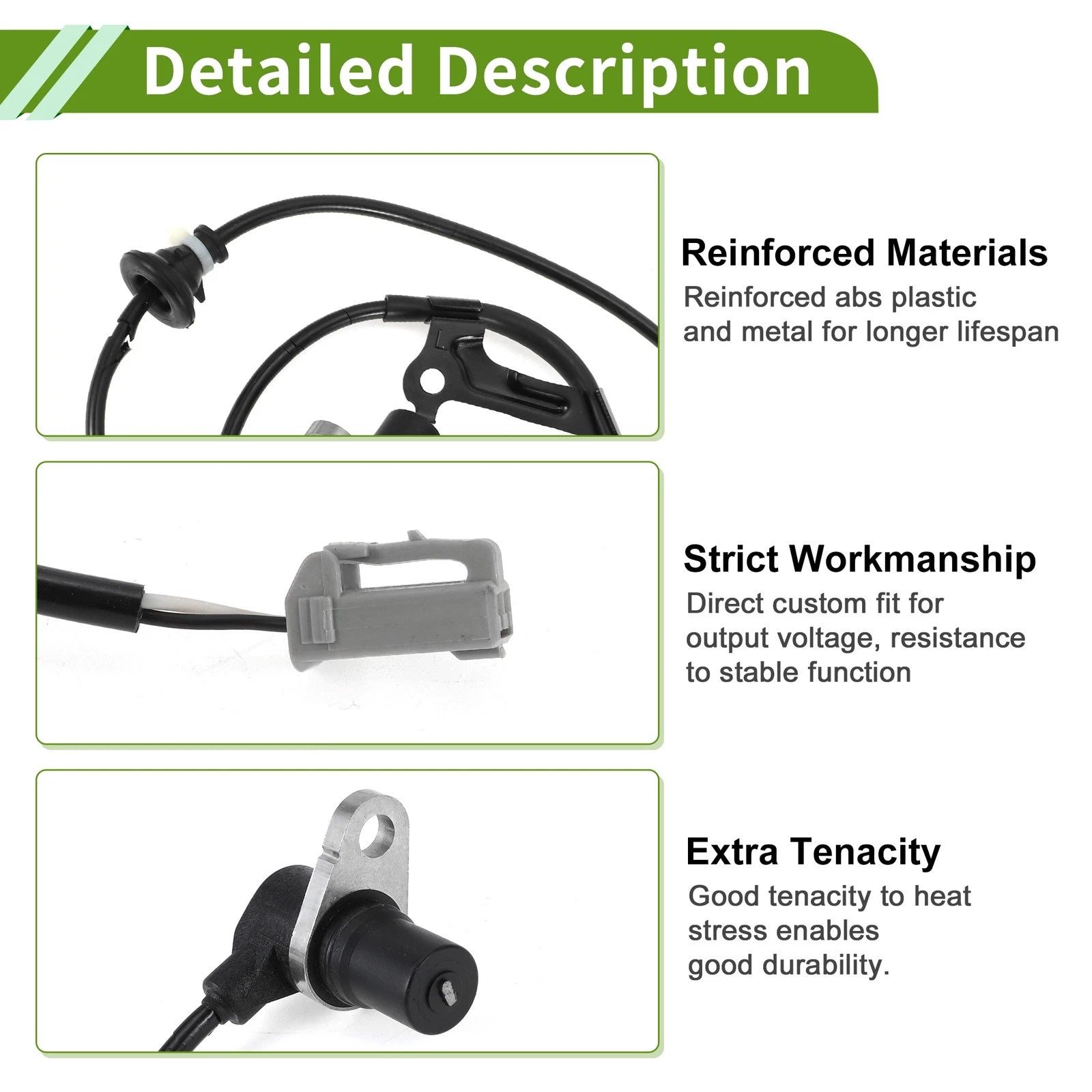 ABS Wheel Speed Sensor Rear Left Replacement for Toyota Avensis (2009–2018)