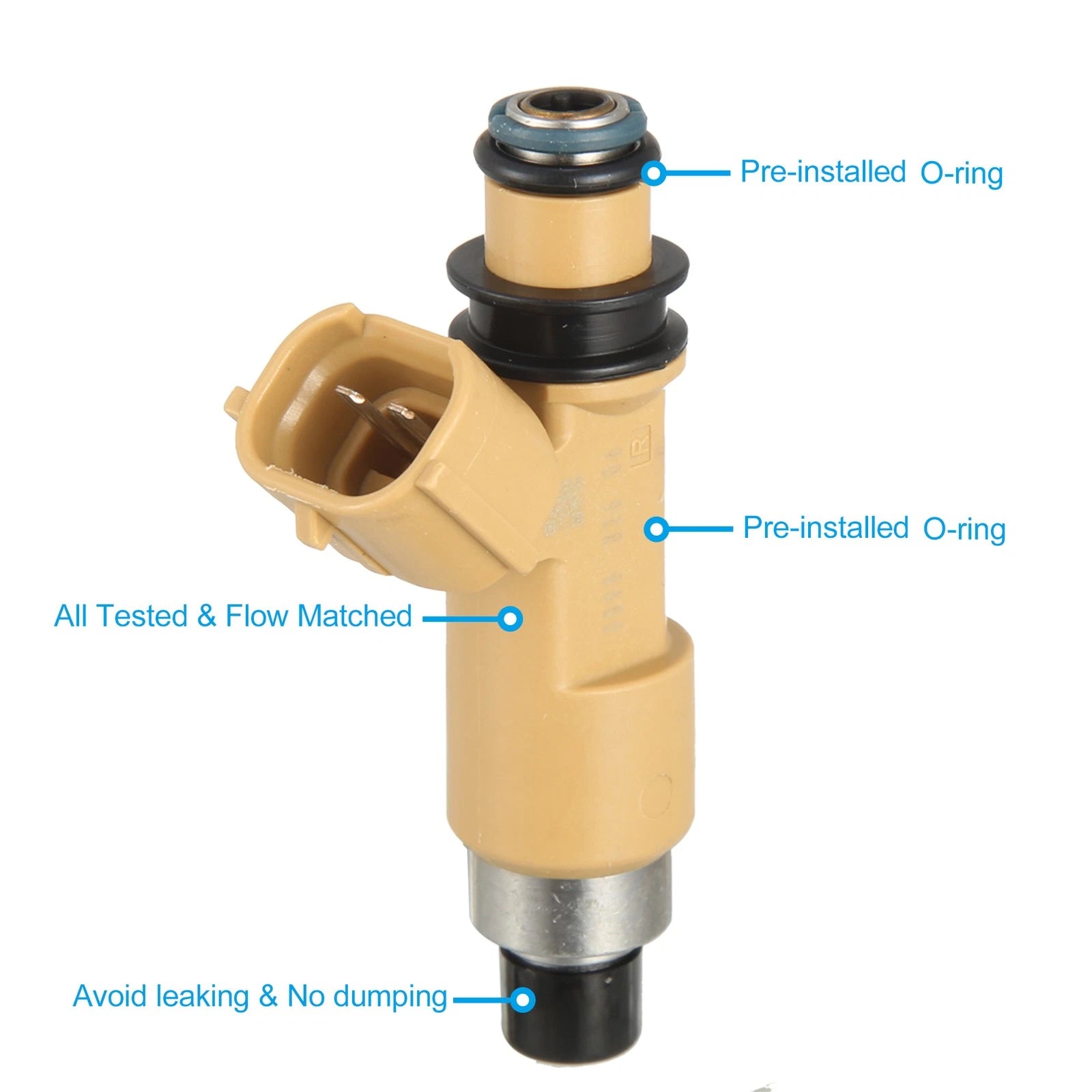 4Pcs Fuel Injector Nozzle Replacement for Subaru Forester Impreza (2005–2010)