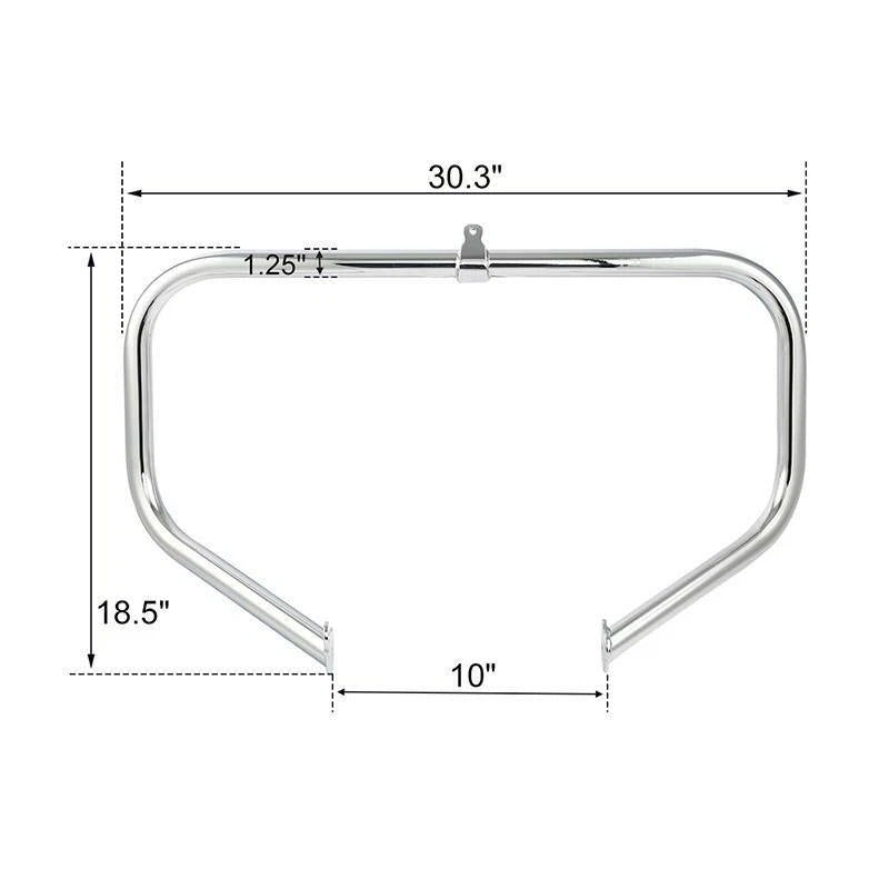 Engine Guard Bar Long Angled Foot Pegs for Harley Electra Glide (2009–2023)