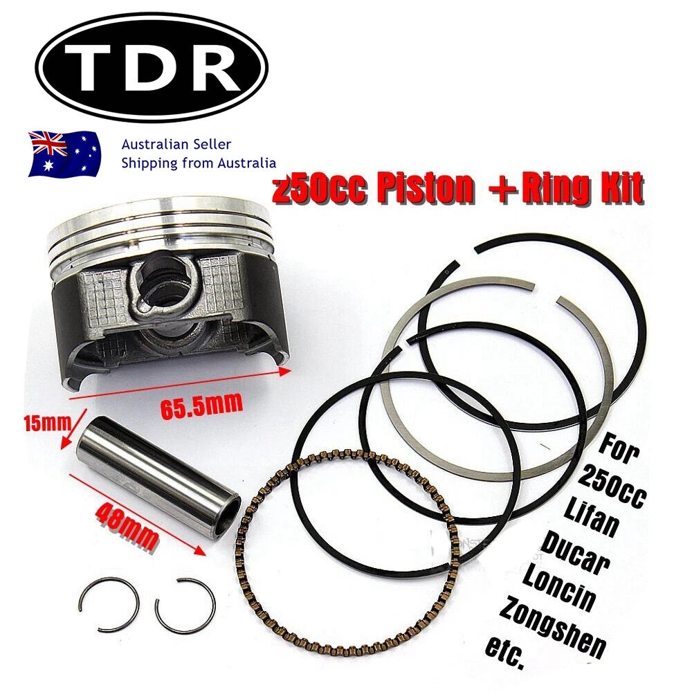 Piston Kit Set with Rings 65.5mm for Atomik Thumpstar (250CC)