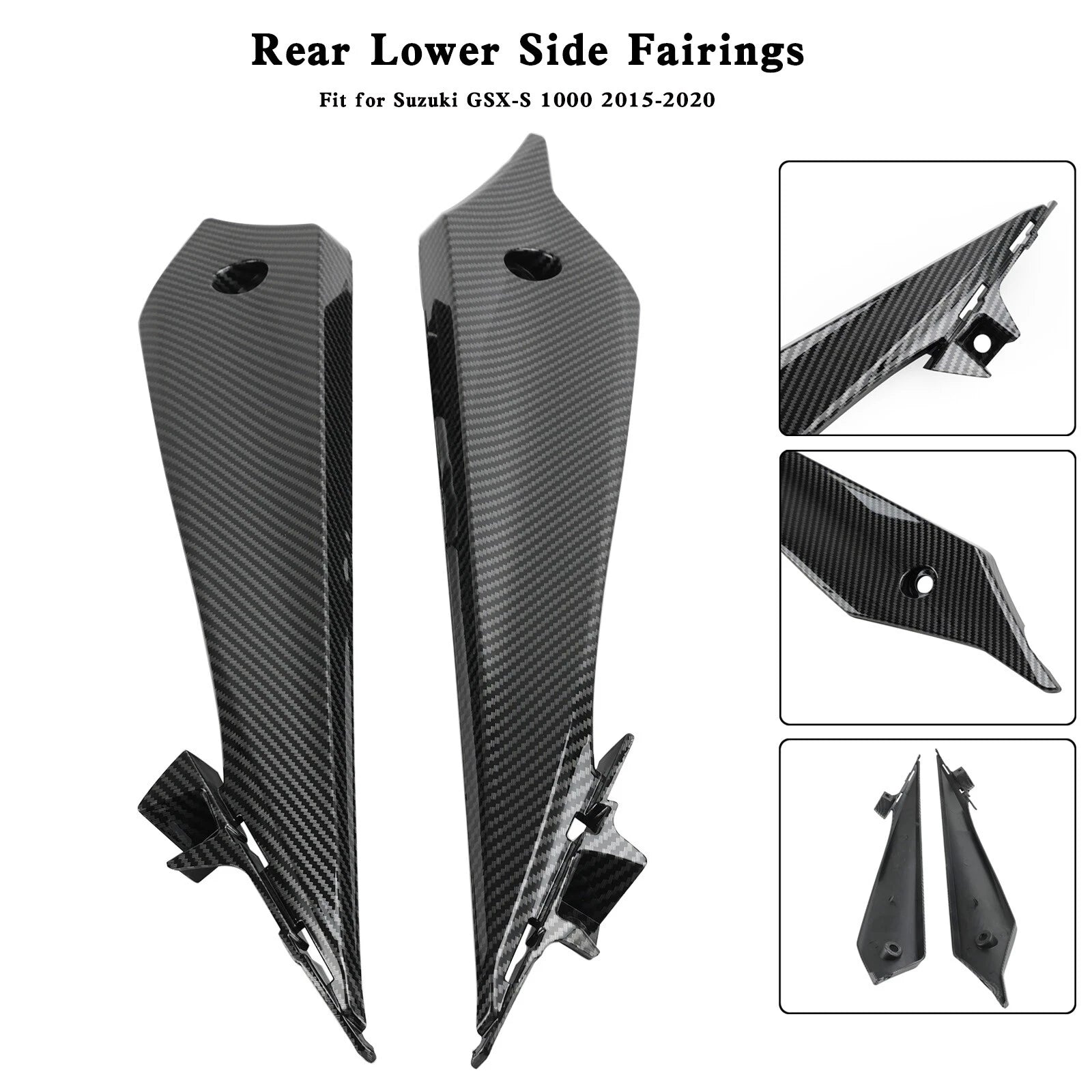 Carbon Rear Lower Side Fairings for Suzuki GSX-S 1000 (2015–2020)