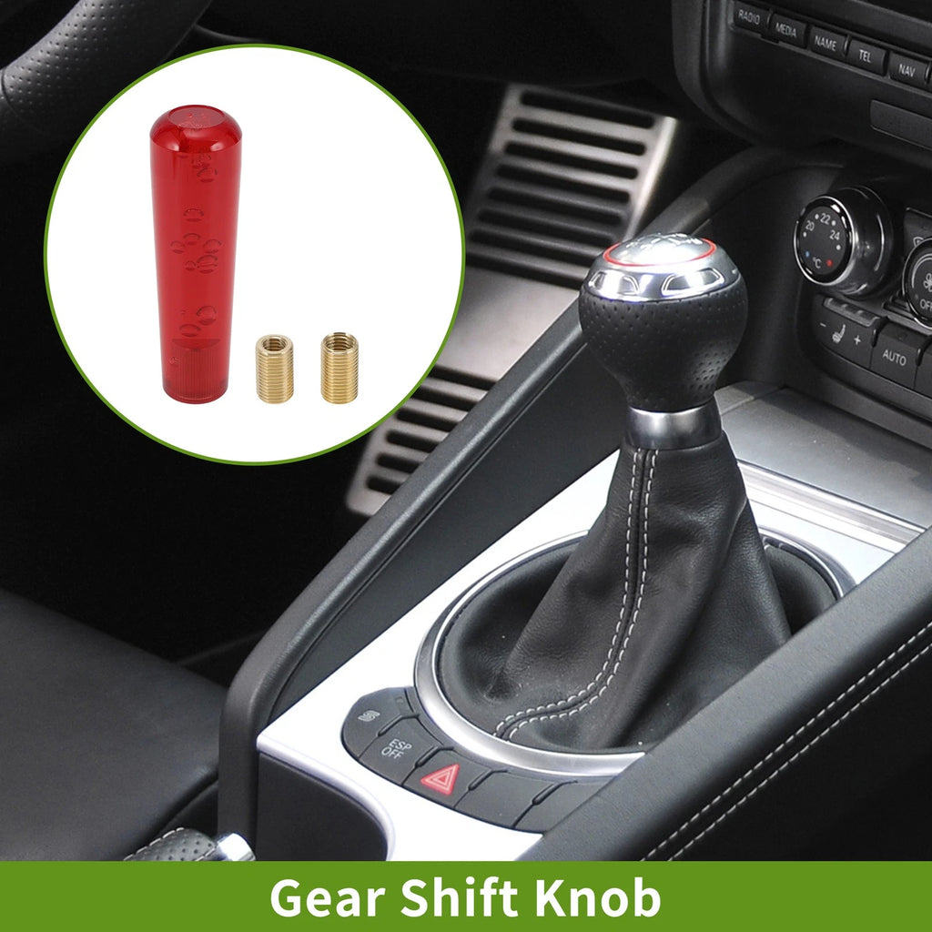 Cylindrical Crystal Shift Knob with 2 Adapters for Universal Fit (15cm)
