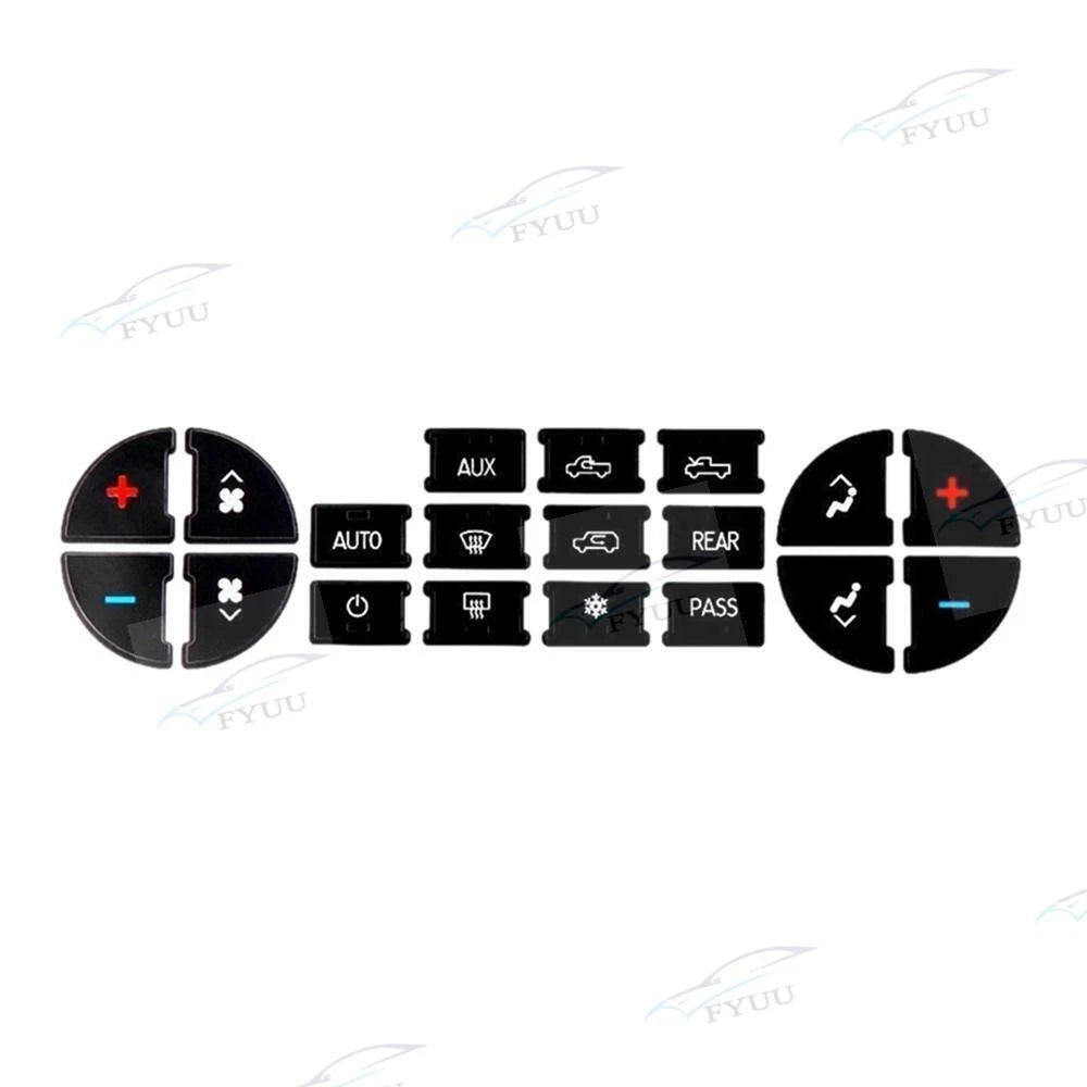 AC Dash Button Repair Kit Decal Stickers for Buick Enclave (2008–2012)