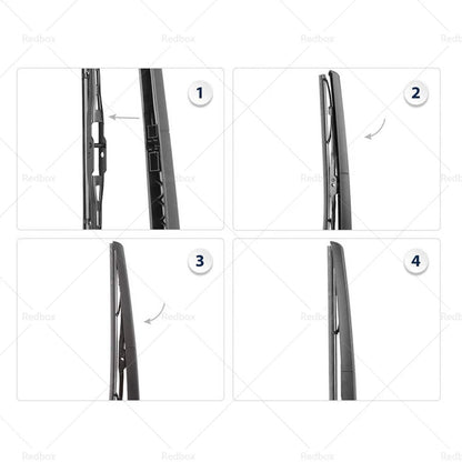 Set of 2 Rear Windscreen Wiper Blade & Arm for Audi Q7 (2006–2015) 4L0955425
