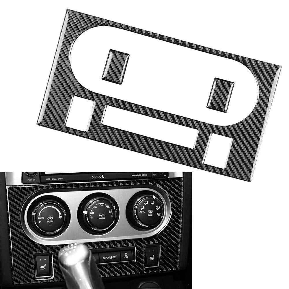 3 Pcs Carbon Fiber AC Panel Cover Trim for Dodge Challenger (2008–2014)